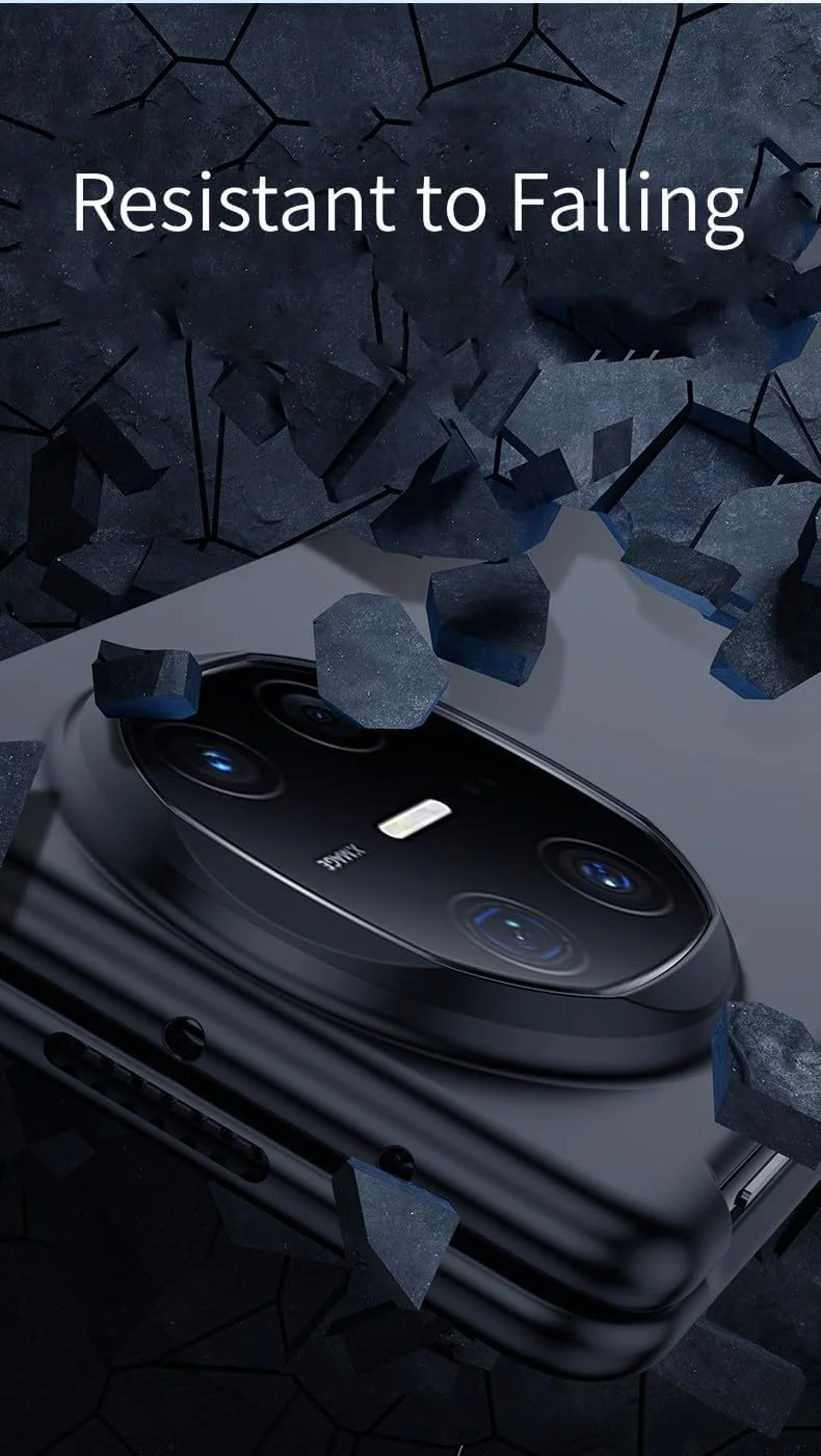 کاور سیلیکونی Zuooiec برای HUAWEI Mate X6 (2025)، محافظت از لولا، با حس پوست، PC سخت، ضد اثر انگشت، ضد خش، ضد افتادن (مشکی)