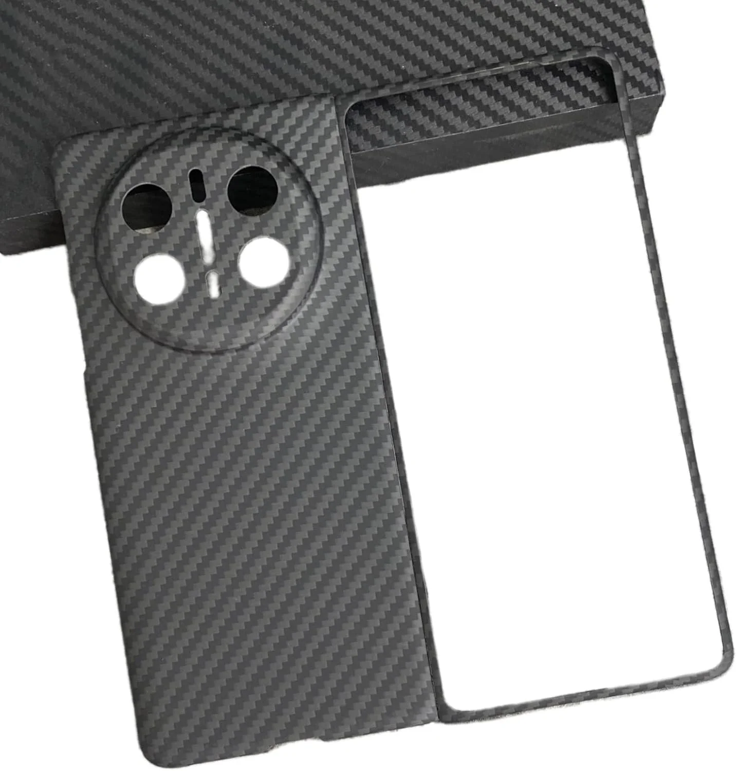 قاب محافظ گوشی فیبر کربن آرامید واقعی Gruattreay سازگار با Huawei Mate X6 5G، فوق العاده نازک، باریک، سخت و مات برای Mate X6 (1500D)