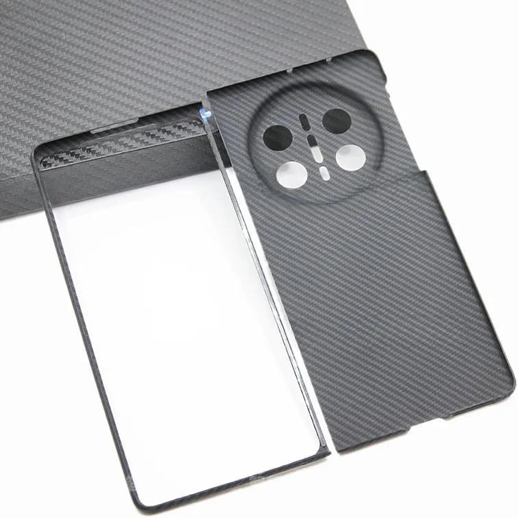 قاب محافظ گوشی فیبر کربن آرامید واقعی Gruattreay سازگار با Huawei Mate X6 5G، فوق العاده نازک، باریک، سخت و مات برای Mate X6 (1500D)