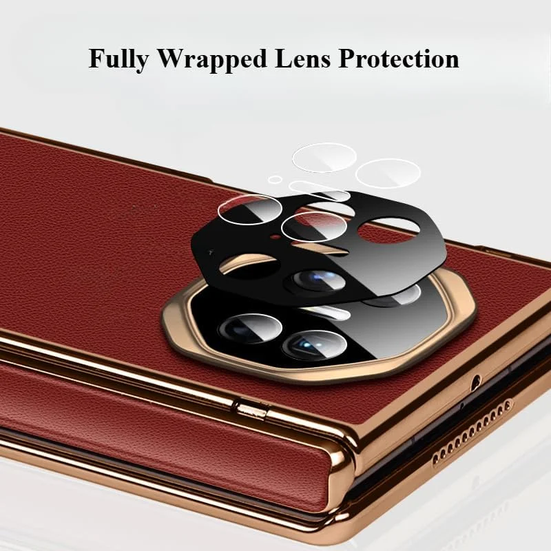 کاور محافظ گوشی هواوی میت XT Ultimate (2024)، کاور تاشو ضد ضربه با روکش آبکاری شده، محافظ صفحه نمایش جلو، محافظ لنز و محافظ لولا (مشکی)