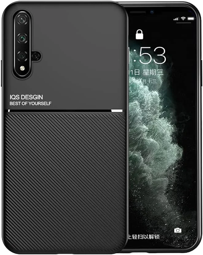 کاور محافظ Kepuch Mowen برای هوآوی نوا 5T / آنر 20 - بامپر با صفحه فلزی داخلی برای هوآوی نوا 5T / آنر 20 - مشکی