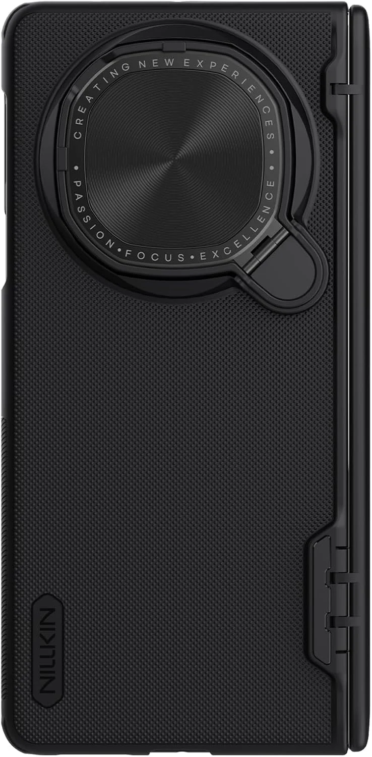 کاور محافظ مغناطیسی Nillkin Super Frosted Shield Prop مناسب برای Huawei Mate X6 – زره هیبریدی با حلقه MagSafe، محافظ کشویی دوربین و پایه، بافت مات و محافظ گوشه – مشکی