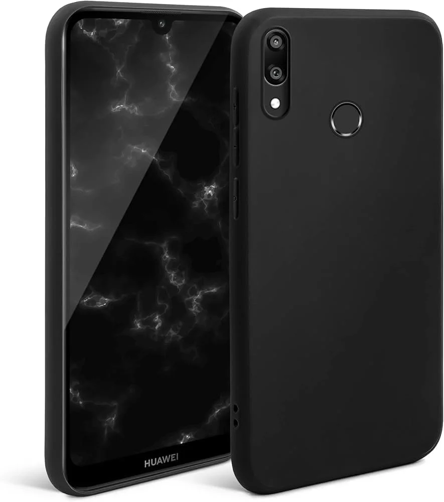 کاور جایگزین BURAQ برای هوآوی Y7 2019، قاب سیلیکونی TPU نرم و انعطاف پذیر مشکی باریک سازگار با هوآوی Y7 2019