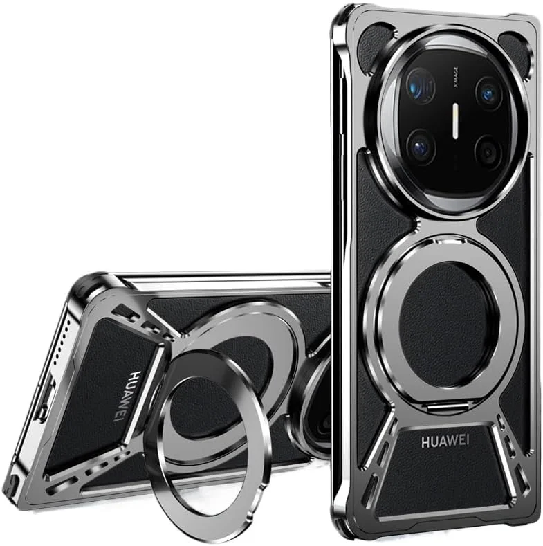 قاب گوشی بدون فریم Gruattreay سازگار با هوآوی Mate X6 5G با پایه نگهدارنده چرخان 360 درجه و پوشش ضد ضربه مغناطیسی برای Mate X6