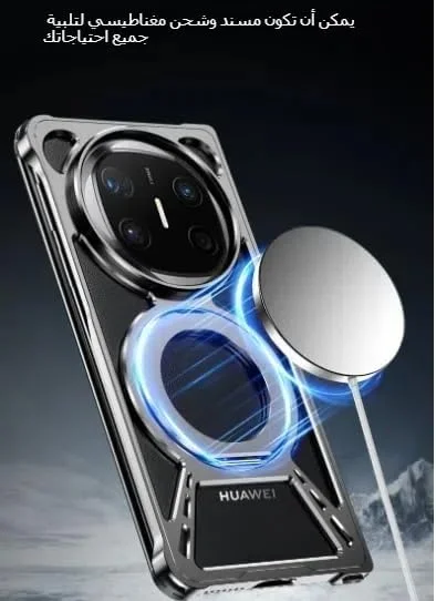 قاب گوشی بدون فریم Gruattreay سازگار با هوآوی Mate X6 5G با پایه نگهدارنده چرخان 360 درجه و پوشش ضد ضربه مغناطیسی برای Mate X6