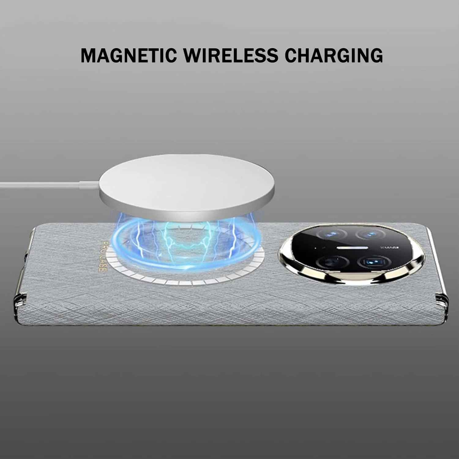 کاور مغناطیسی Azonee برای Huawei Mate X6 | محافظت کامل، روکش چرمی لوکس مناسب تجارت با محافظت ضد ضربه لولا | قاب شیک و باریک برای Mate X6 (خاکستری)