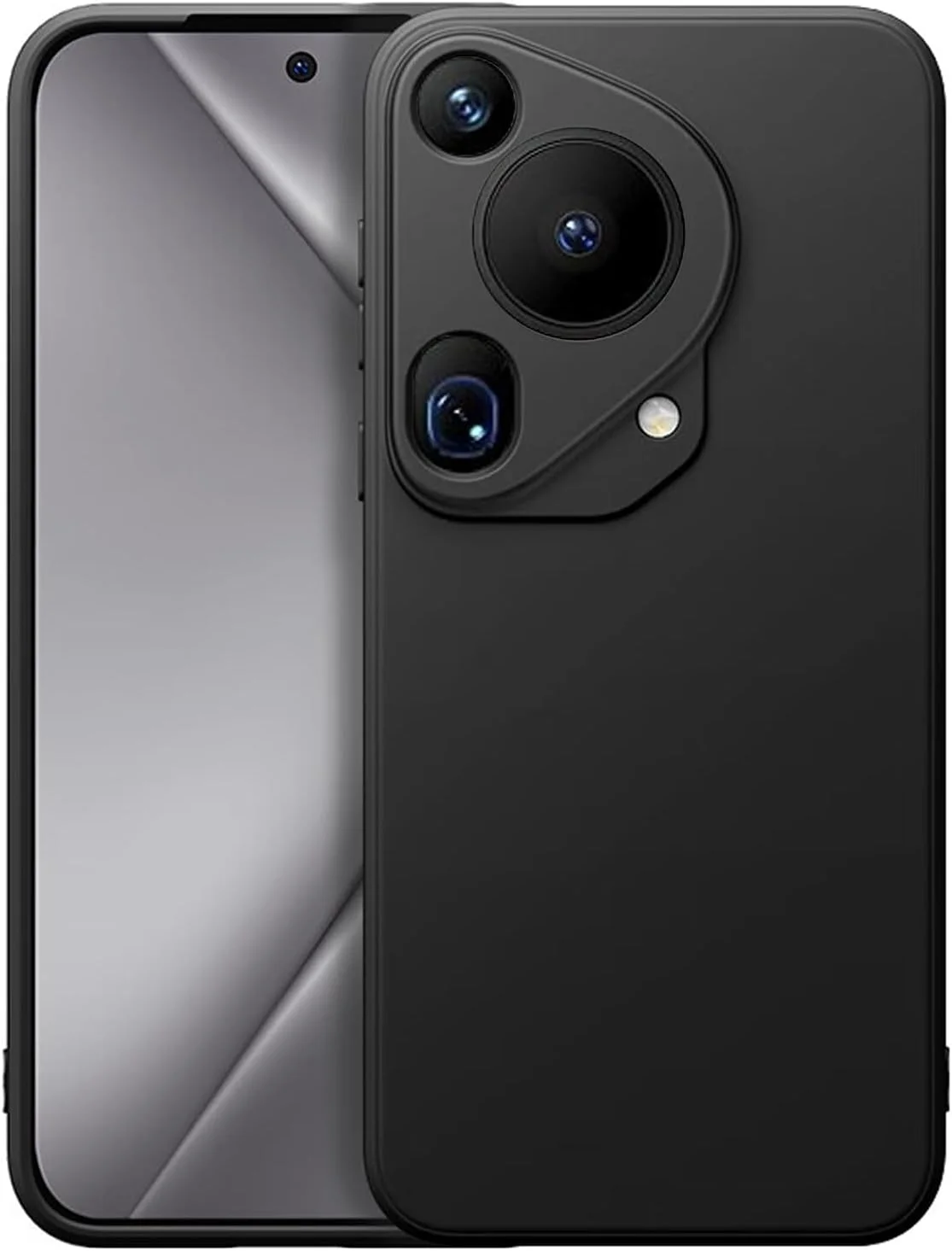 کاور سیلیکونی سازگار با گوشی هواوی پورا 70، بسیار نازک با محافظت از دوربین، دارای لایه داخلی نرم، باریک و انعطاف پذیر (مناسب برای هواوی پورا 70 - مشکی)