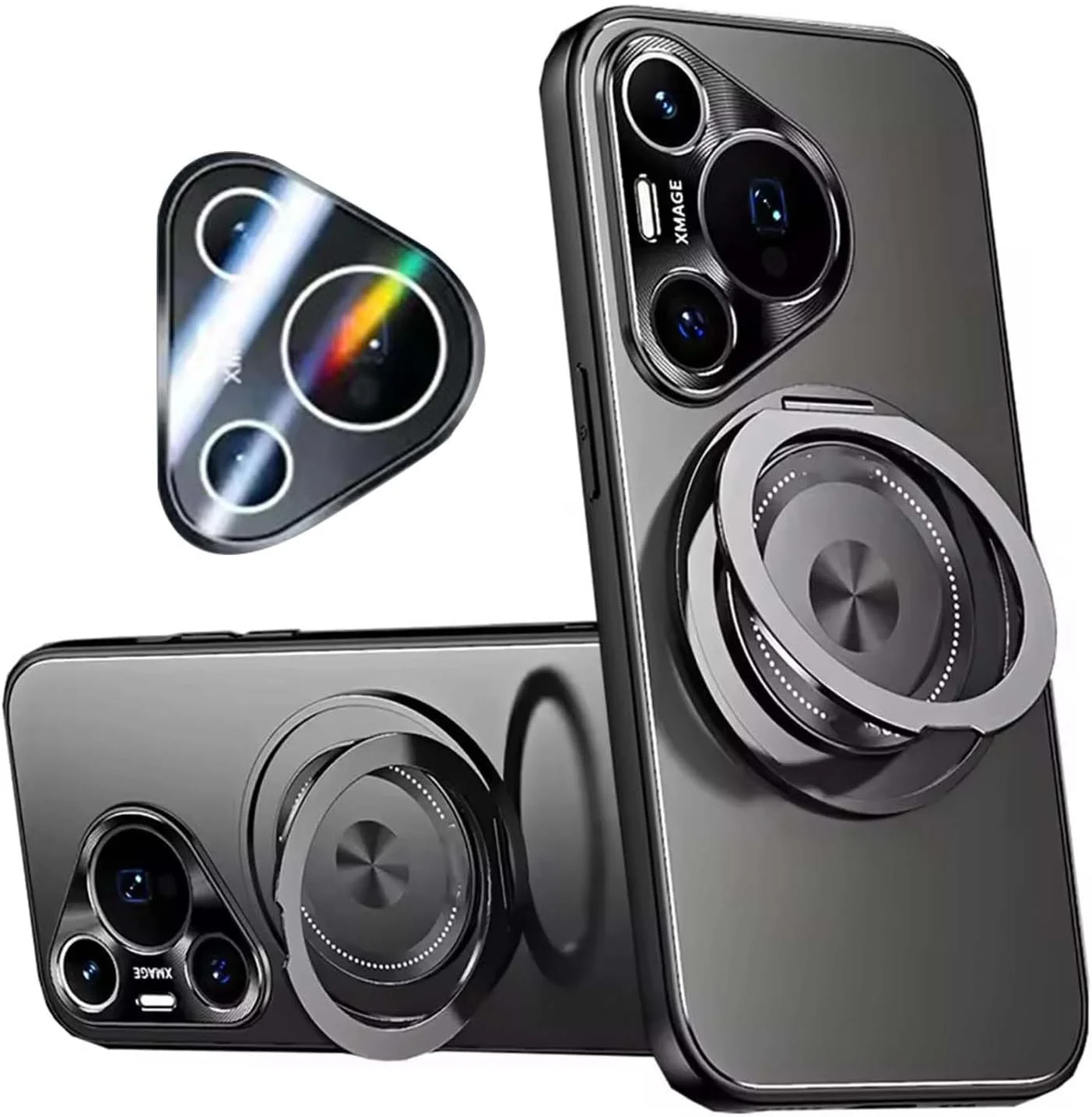 قاب محافظ گوشی هوآوی Pura 80 Pro، محافظ لنز کامل، شارژ مغناطیسی، ضد لغزش، فوق العاده نازک، مناسب برای Pura 80 Plus