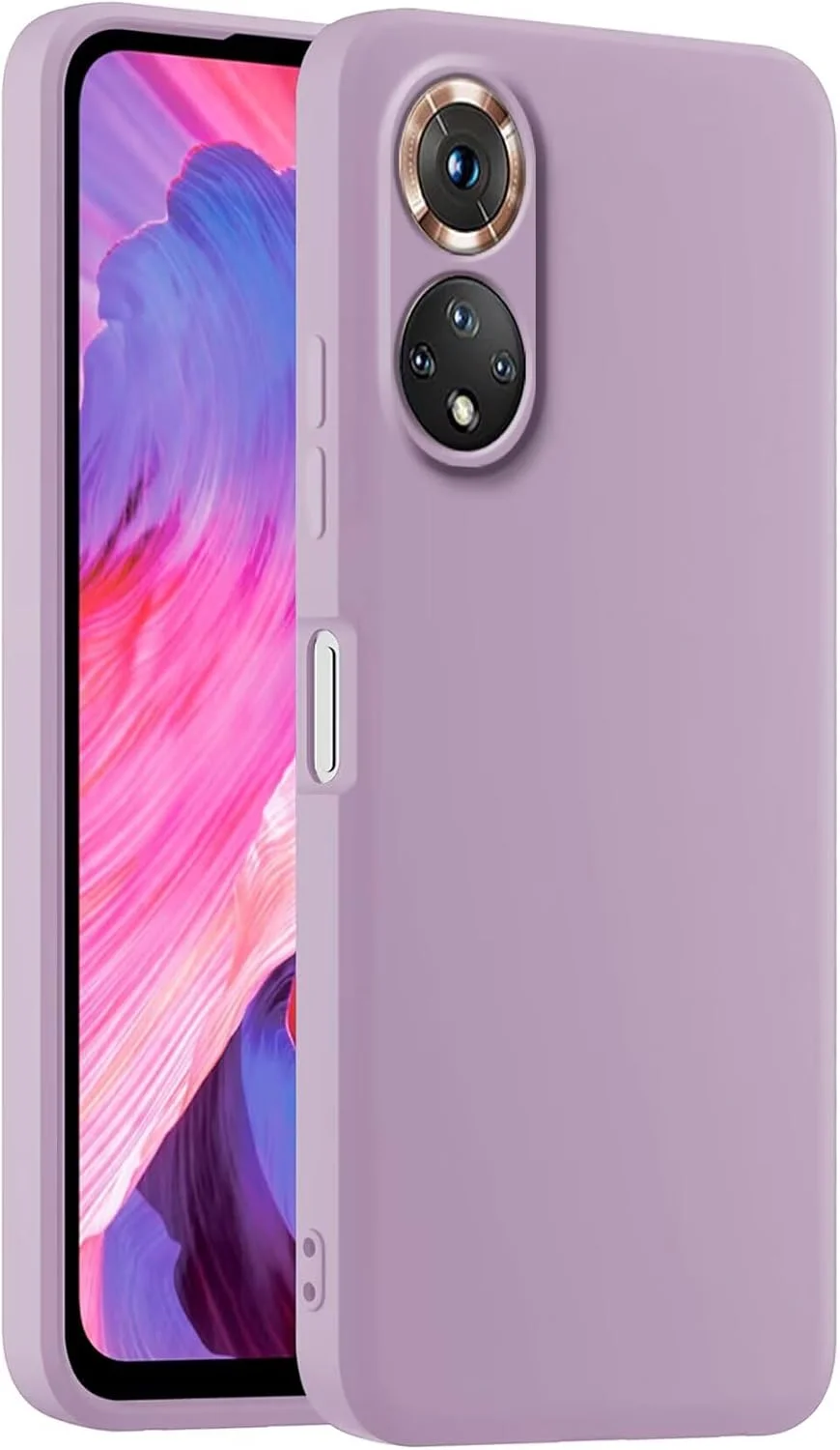 قاب سیلیکونی رنگارنگ HULLIN، مناسب برای آنر 50 / هواوی نوا 9 (6.52 اینچ) - بنفش چمنی