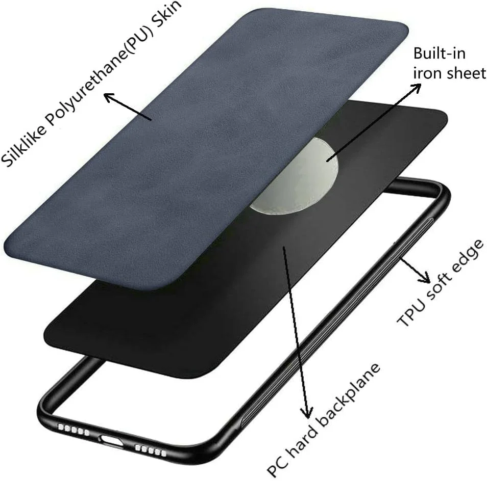 کاور ابریشمی Kepuch برای هوآوی P60 Pro - بامپر محافظ با صفحه فلزی داخلی برای هوآوی P60 Pro - آبی