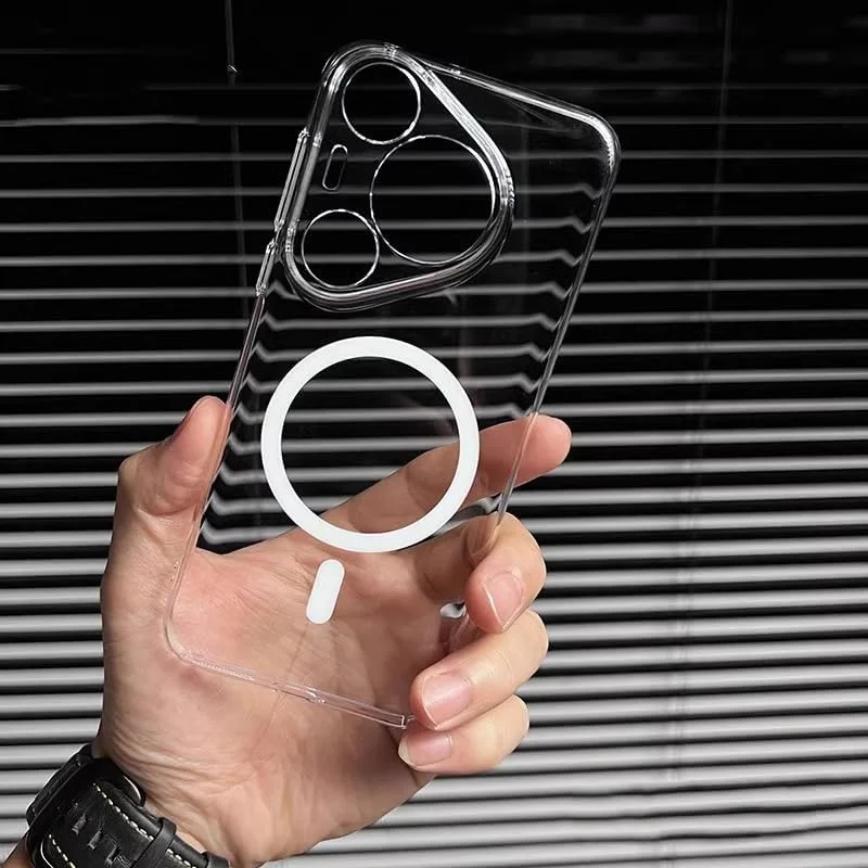 کاور شفاف هواوی Pura 80 Pro/Pro+، [سازگار با Mag-safe] [ضد زردی] [محافظت درجه نظامی] کاور مغناطیسی باریک ضد ضربه گوشی برای Pura 80 Pro/Pro+ 5G، شفاف