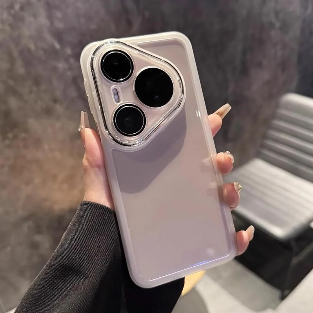 کاور پشتی سازگار با هوآوی Pura 80 Ultra/P80 pro/p+ / P80، جنس TPU نرم، شفاف، با محافظ لنز داخلی، کاور P80 (شفاف، هوآوی Pura 80 Ultra)