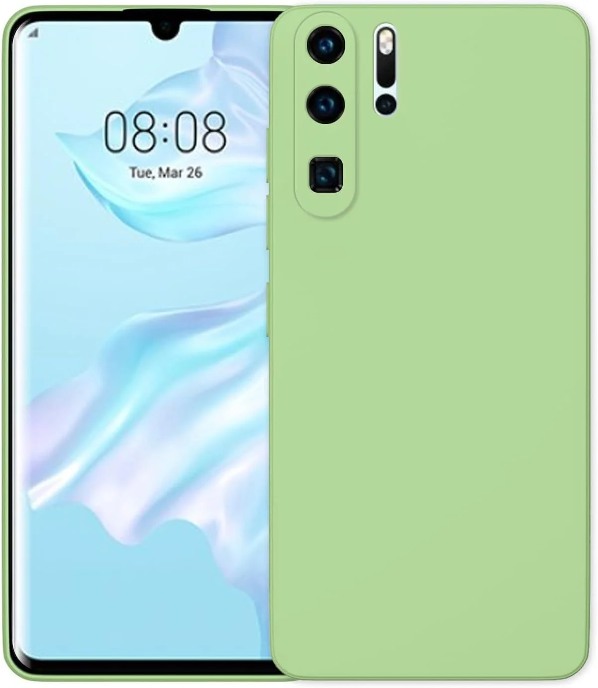 قاب سیلیکونی گوشی موبایل هوآوی P30 Pro، کاور محافظ نرم (سبز روشن، P30 Pro)