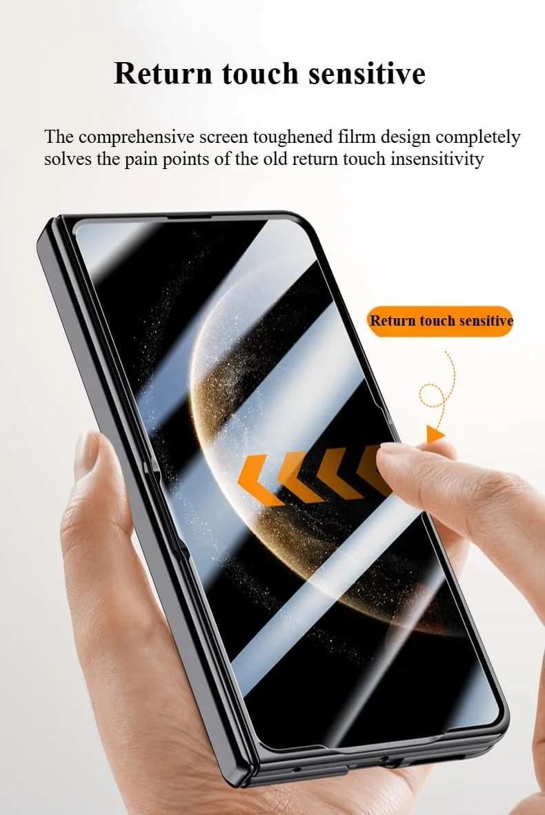 قاب محافظ چرمی با روکش الکتروپلیت شده و محافظ لولای مغناطیسی Gruattreay سازگار با Huawei Mate X6 به همراه هولدر لنز و محافظ صفحه نمایش حریم خصوصی برای Mate X6 (قرمز)