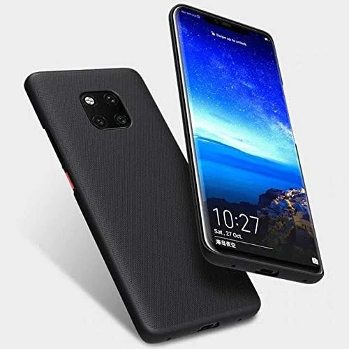 قاب محافظ سخت Nillkin Super Frosted Shield ضد اثر انگشت به همراه پایه نگهدارنده گوشی برای Huawei Mate 20 Pro - مشکی
