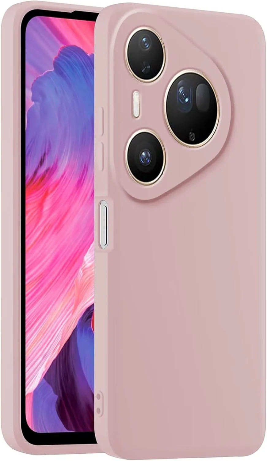 قاب سیلیکونی رنگارنگ HULLIN، مناسب برای هوآوی Pura 80 Ultra/هوآوی P80 Ultra (6.8 اینچ) - پودر شنی