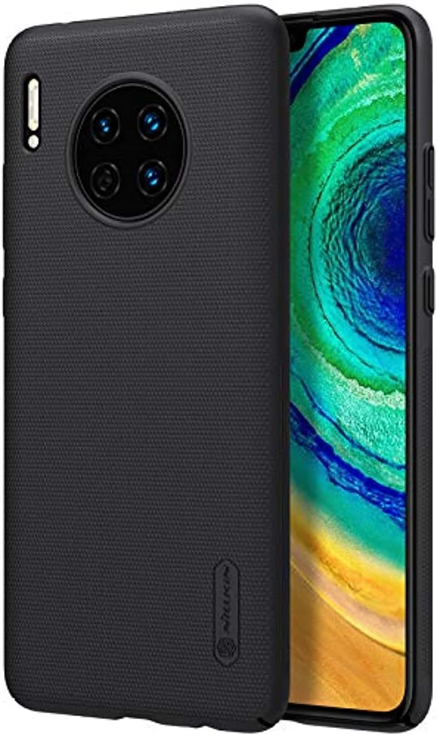 قاب نیلکین هواوی میت 30 [همراه با پایه نگهدارنده گوشی] محافظ مات ضد اثر انگشت قاب پشتی سخت PC [رنگ مشکی] از آنلاین فون