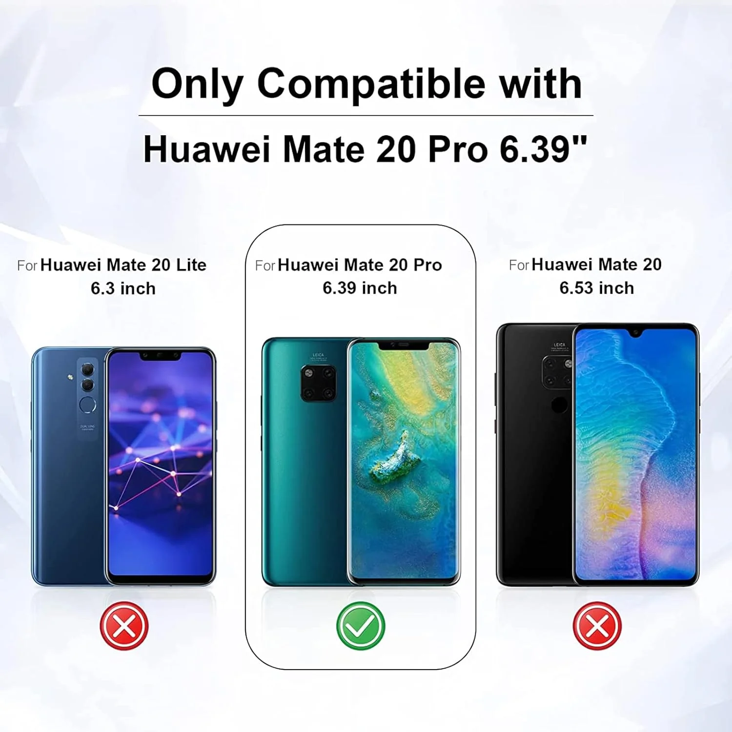 قاب محافظ باریک گوشی هواوی میت 20 پرو، کاور سیلیکونی با محافظت از دوربین، داخلی نرم و انعطاف پذیر (آبی، برای هواوی میت 20 پرو)