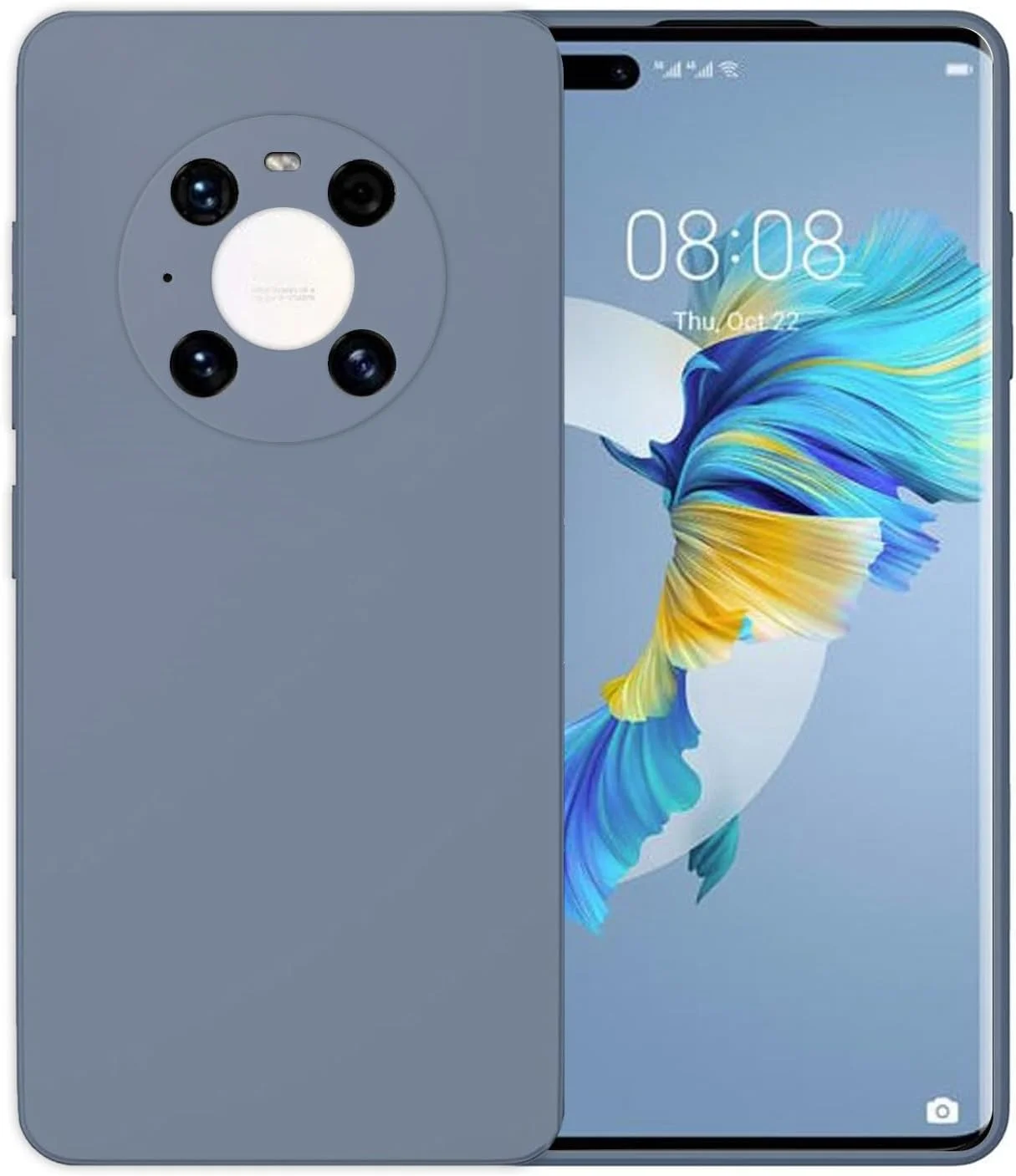 قاب گوشی CooToly سازگار با هوآوی میت 40 پرو، کاور محافظ نرم (خاکستری، Mate 40Pro 6.76")