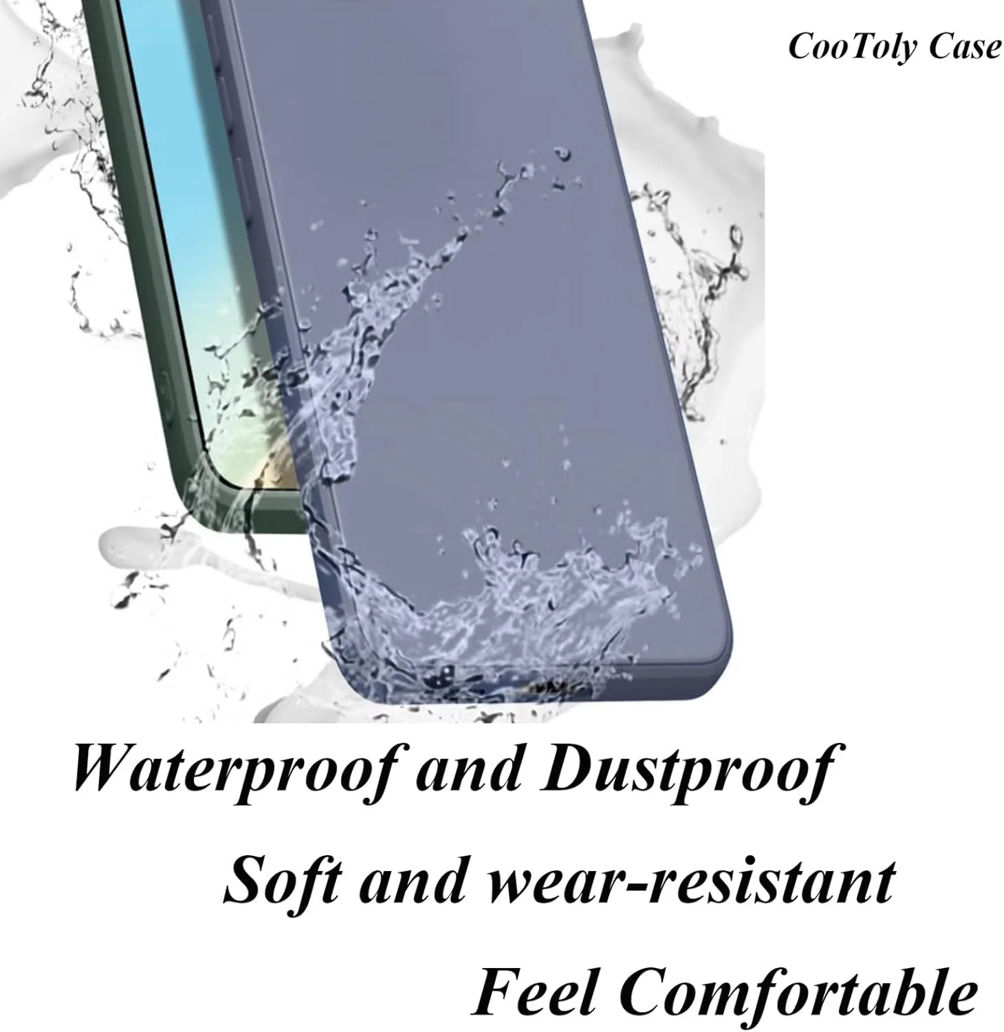 قاب گوشی CooToly سازگار با هوآوی میت 40 پرو، کاور محافظ نرم (خاکستری، Mate 40Pro 6.76")