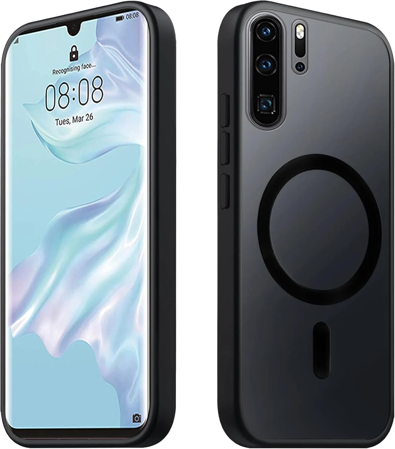 قاب مغناطیسی برای هوآوی P30 Pro، سازگار با Magsafe، قاب مات نیمه شفاف گوشی موبایل برای P30 Pro، مقاوم در برابر خراش، محافظت در برابر افتادن، ضد ضربه، ضد اثر انگشت