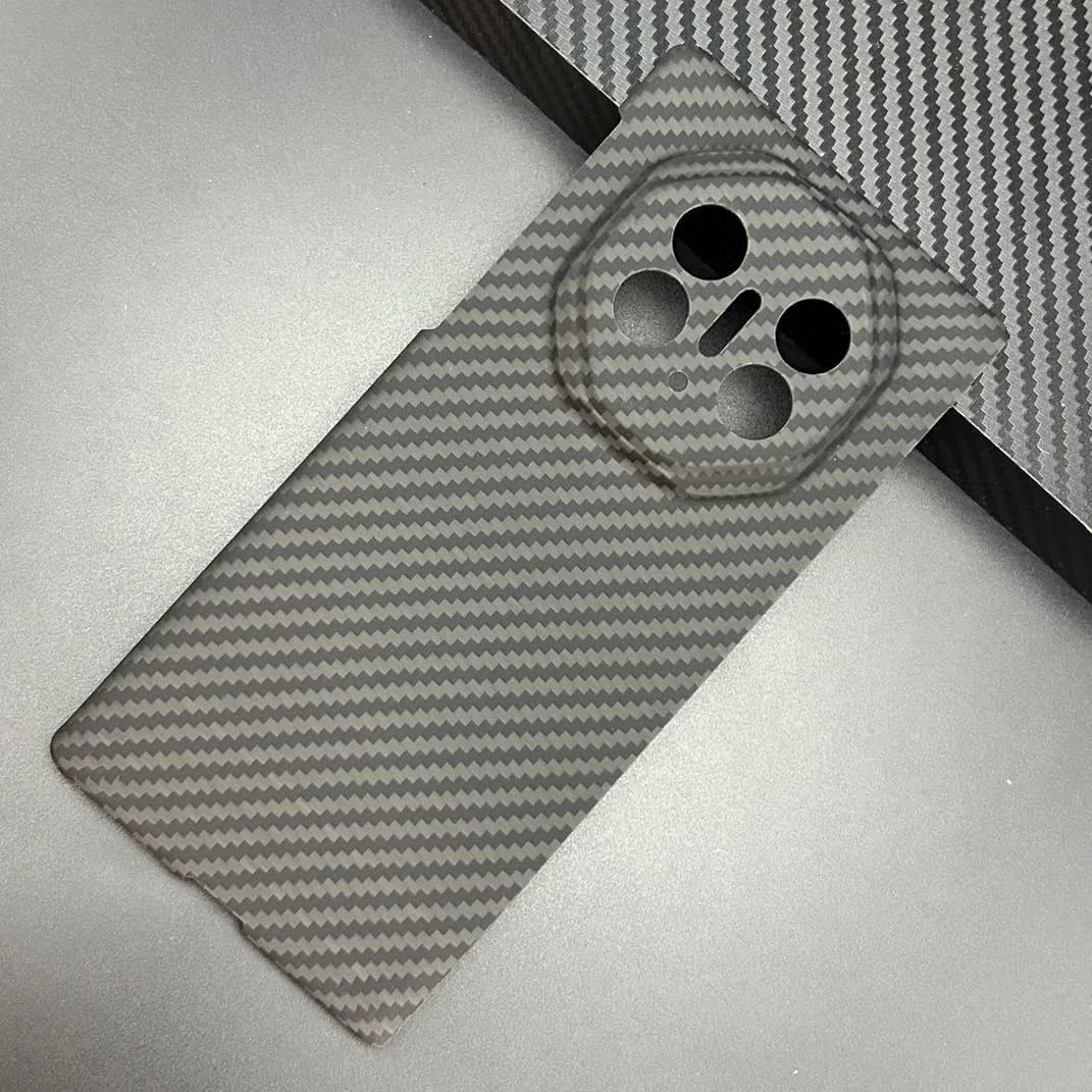 قاب گوشی فیبر کربن آرامید 1500D واقعی Gruattreay سازگار با Huawei Mate XT Ultimate 2024، کاور مات سخت و فوق العاده نازک برای Mate XT Ultimate (مشکی 2)