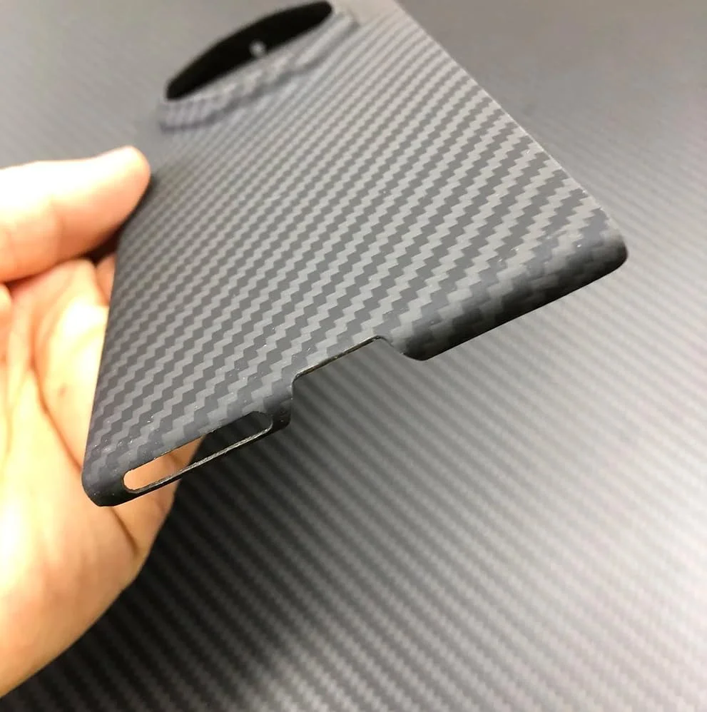 قاب گوشی فیبر کربن آرامید 1500D واقعی Gruattreay سازگار با Huawei Mate XT Ultimate 2024، کاور مات سخت و فوق العاده نازک برای Mate XT Ultimate (مشکی 2)