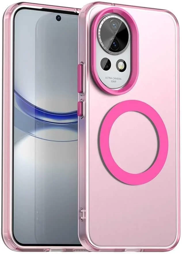 کاور مغناطیسی مات Gruattreay سازگار با هوآوی نوا 13 5G، کاور محافظ با قابلیت شارژ بی‌سیم، کاور محافظ شفاف ضد ضربه با ایربگ در چهار گوشه برای هوآوی نوا 13 (قرمز)