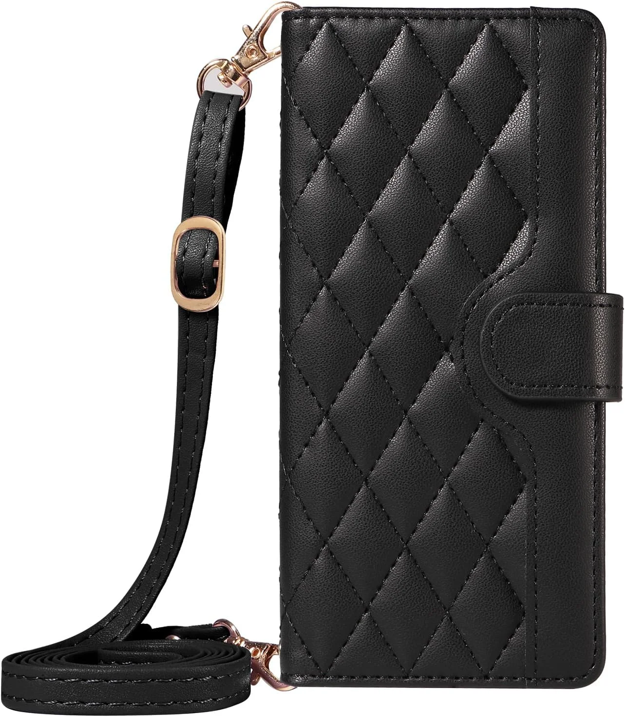 کیف چرمی تاشو برای هوآوی P30 Pro، کاور تجاری، کیف پول کارتی، کاور محافظ گوشی (مشکی)