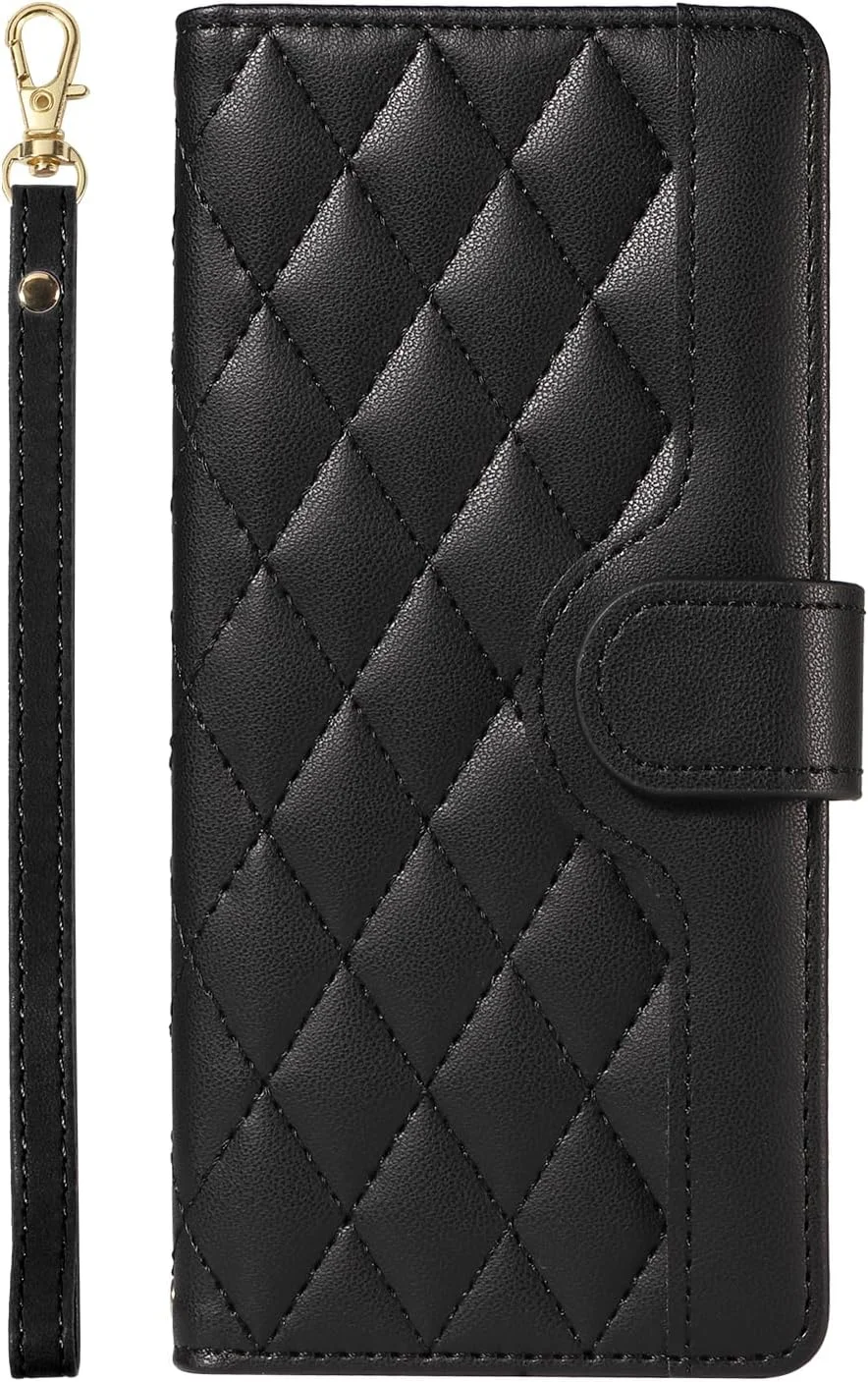 کیف چرمی تاشو برای هوآوی P30 Pro، کاور تجاری، کیف پول کارتی، کاور محافظ گوشی (مشکی)