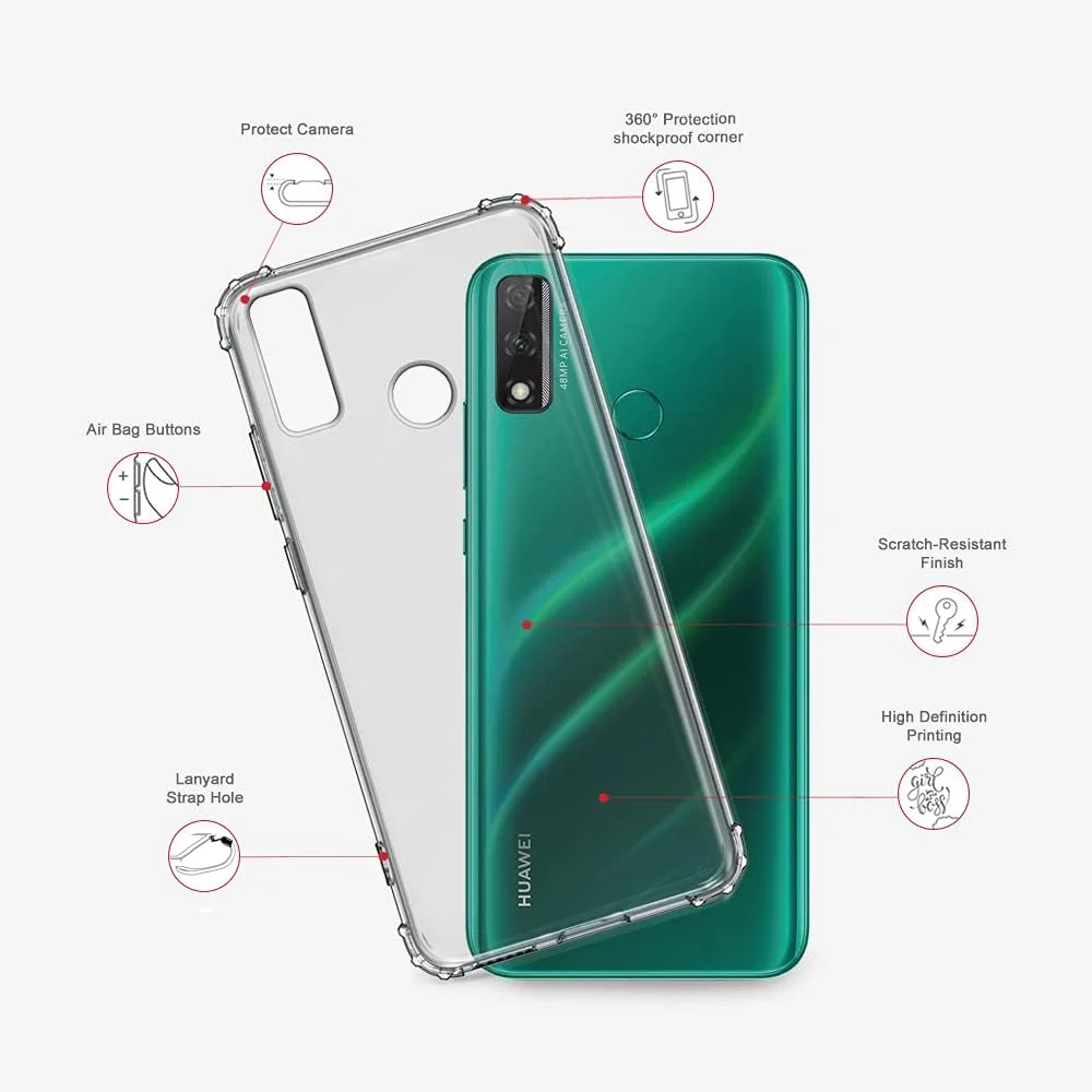 کاور محافظ شفاف کلاسیک سازگار با هوآوی Y8s، ژله‌ای TPU نرم با قابلیت ضد ضربه و طراحی باریک، انعطاف‌پذیر و مقاوم در برابر شوک - طرح شاخه‌های ظریف [طراحی شده برای هوآوی Y8s]