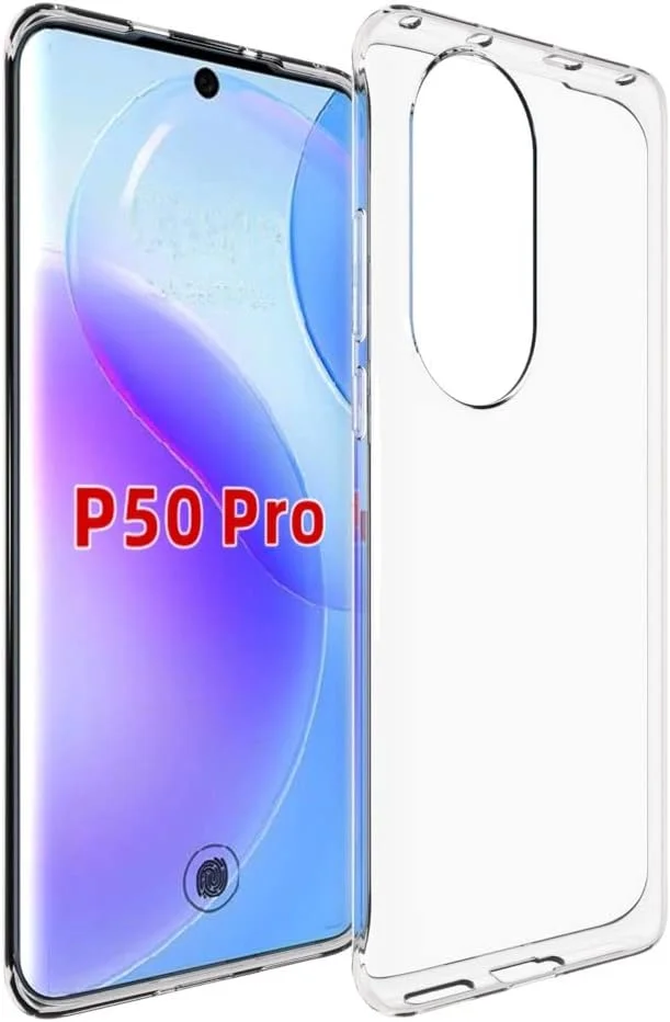 کاور محافظ گوشی مارگون SF برای هوآوی P50 پرو، کاور شفاف TPU با قابلیت جذب ضربه، کاور محافظ انعطاف پذیر با گیره تقویت شده و محافظت کامل از سطح (هوآوی P50 پرو، شفاف)