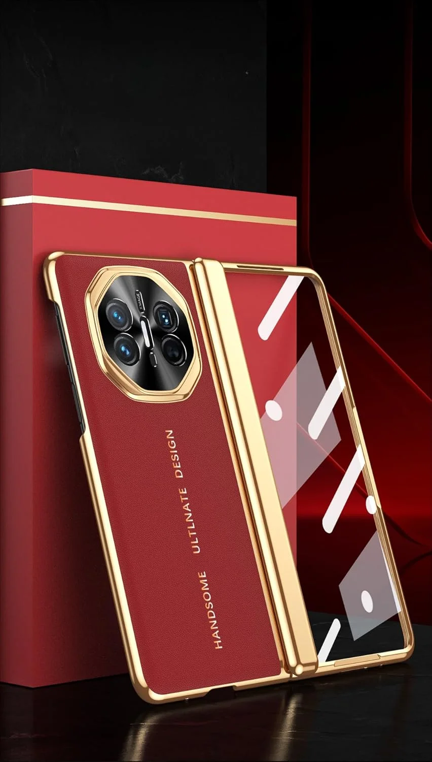 قاب محافظ گوشی هوآوی میت X6، کاور ضد ضربه و ضد لغزش با پوشش محافظ صفحه نمایش و لولا (سفید)