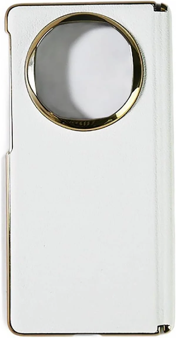 قاب محافظ سازگار با هوآوی میت X6، فوق العاده نازک، طراحی محور مغناطیسی، فریم آبکاری شده، مناسب تجارت، سطح بالا، جنس چرم مصنوعی، بدنه سخت، کاور تاشو هوآوی میت X6 (سفید)