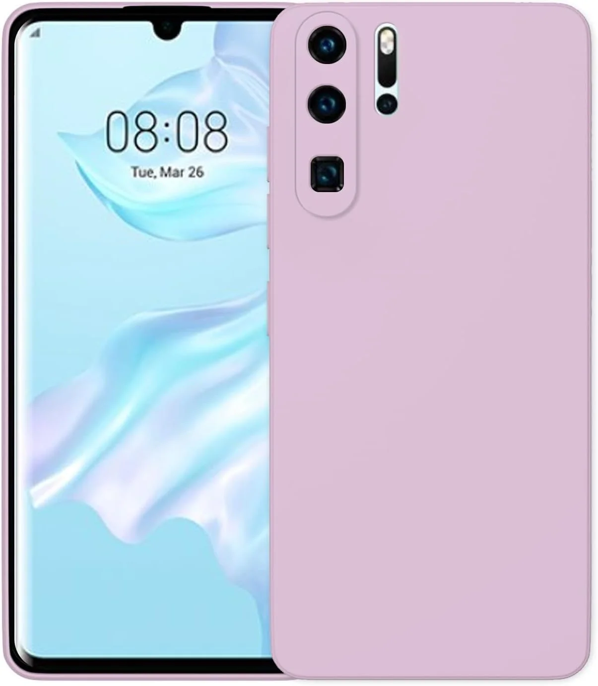 قاب سیلیکونی گوشی هواوی P30 Pro، محافظ نرم (بنفش روشن، P30 Pro)