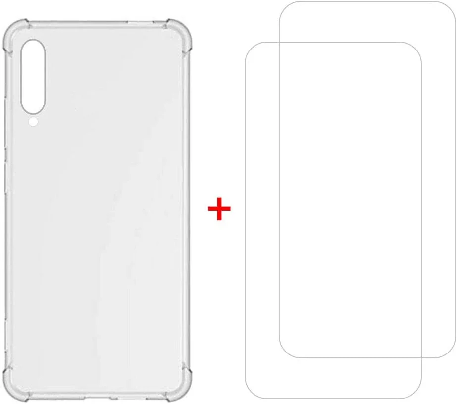 کاور مارگون برای هوآوی Y9s به همراه 2 محافظ صفحه نمایش، کاور شفاف هوآوی Y9s، محافظ شیشه ای حرارت دیده