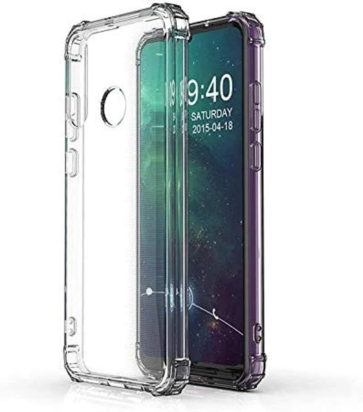 کاور محافظ گوشی هواوی Y6P 2020، ضربه گیر سیلیکونی TPU نرم با بالشتک هوا، ضد لغزش، شفاف، محافظ دور لنز، مناسب برای هواوی Y6P 2020 (شفاف) از Nice.Store.UAE