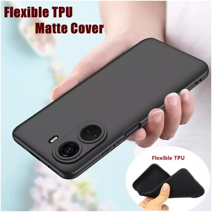 کاور محافظ باریک TPU Muzz برای گوشی هوآوی نوا 10 SE، محافظت از دوربین، ضد خش، طراحی باریک و انعطاف پذیر - مشکی