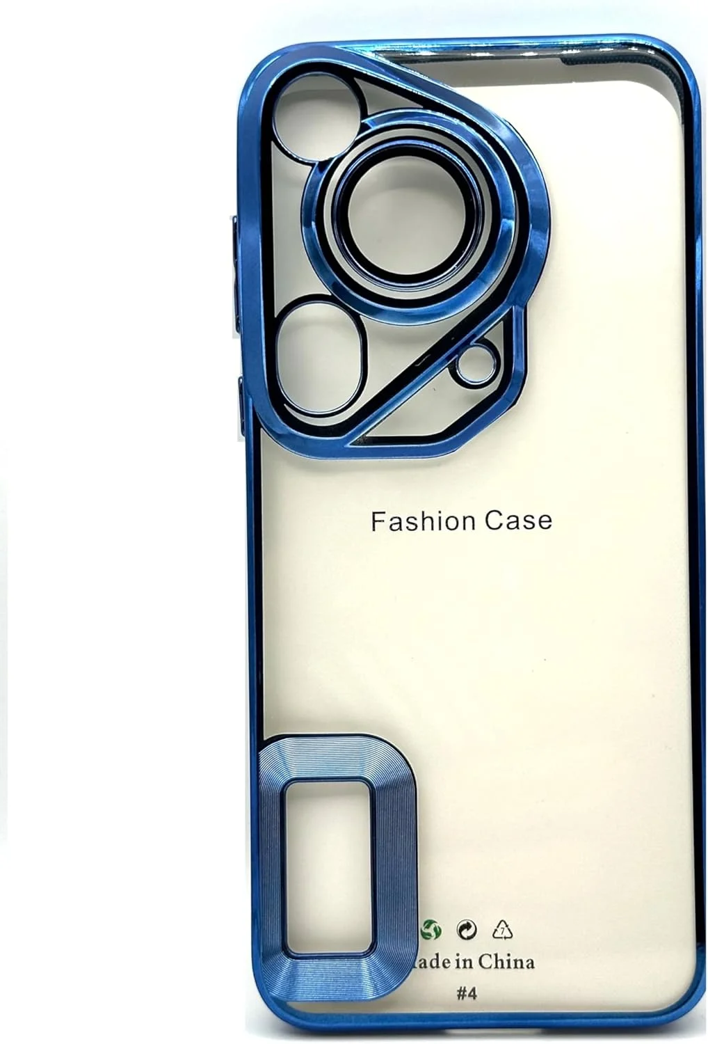 کاور گوشی موبایل هواوی Pura 70 Ultra، رنگ متالیک الکتروپلیت شده، شفافیت بالا، محافظ لنز دوربین (آبی)