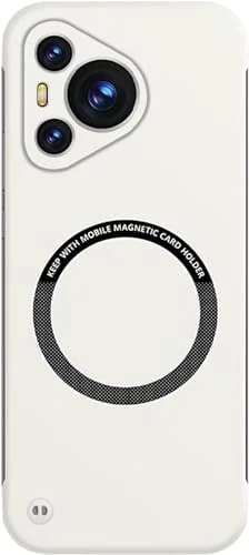 قاب محافظ باریک Gruattreay سازگار با HuaWei Pura 70/70 Pro، محافظت کامل از لنز، قاب گوشی بدون لبه، پشتیبانی از مکش مغناطیسی خودرو (سفید)