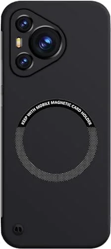 قاب مغناطیسی سازگار با هوآوی Pura 70، دارای مکش مغناطیسی داخلی، قاب محافظ PC سخت و فوق العاده نازک و بدون حاشیه و ضد ضربه برای هوآوی Pura 70 (مشکی)