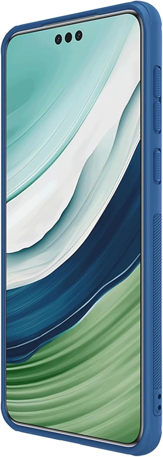 قاب محافظ Nillkin Super Frosted Shield Pro برای Huawei Mate 60 Pro / 60 Pro Plus – کاور محافظ مات ضد لغزش با جذب ضربه، محافظ لنز برجسته و تناسب دقیق - آبی