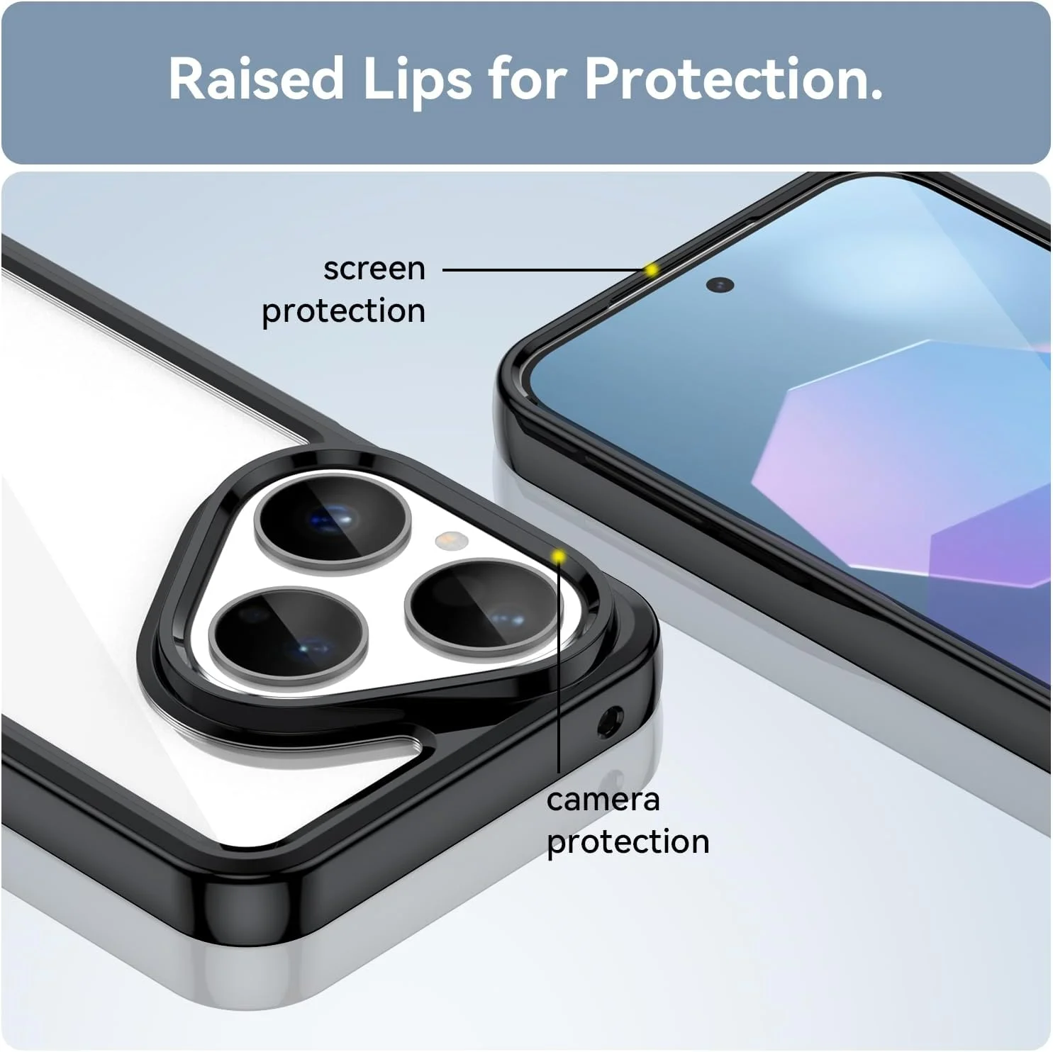 کاور محافظ ضد ضربه کریستالی شفاف با پشت سخت برای هوآوی Pura 80، کاور محافظ 360 درجه با سپر TPU و پشت شفاف مناسب Pura 80