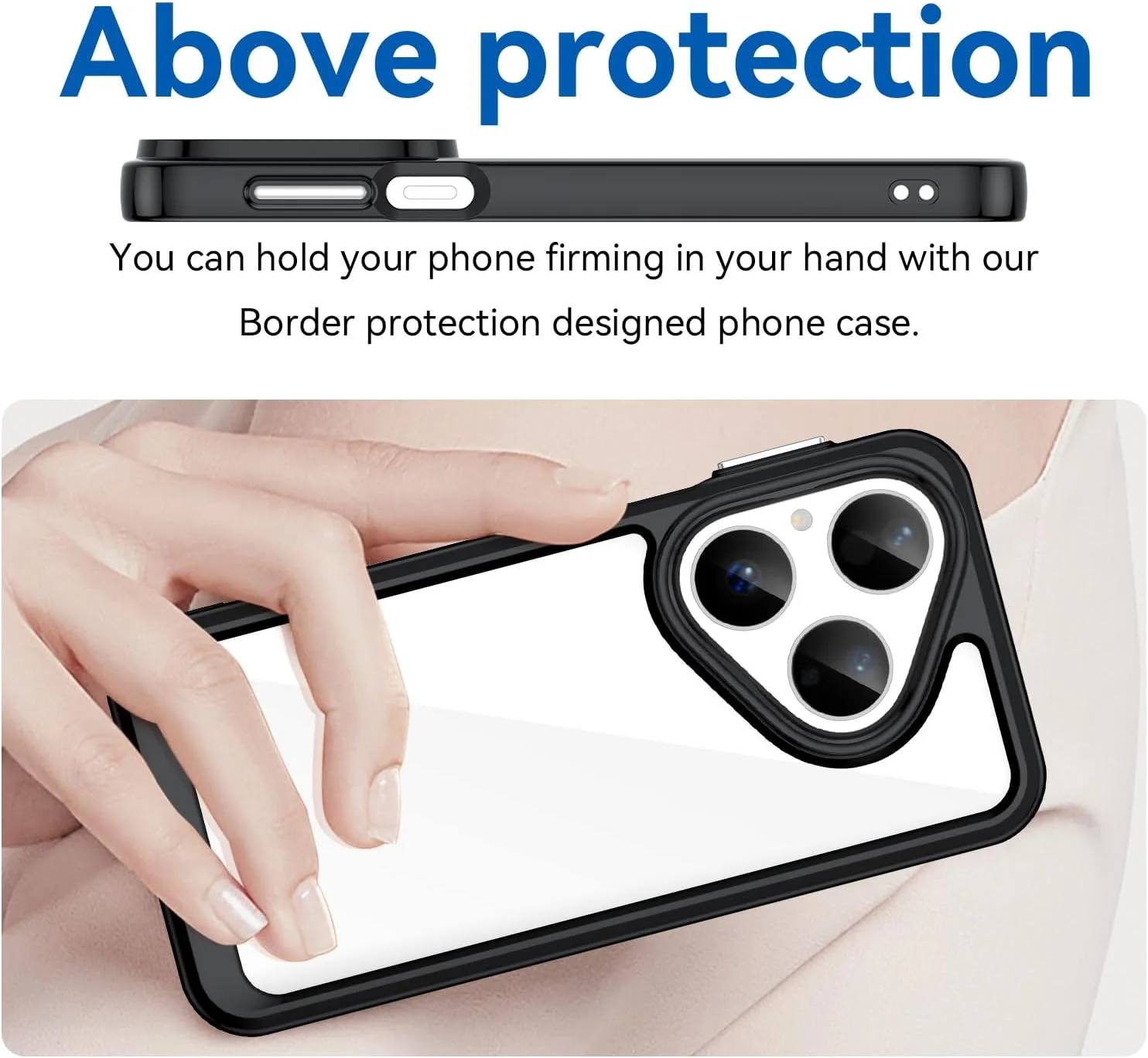 کاور محافظ ضد ضربه کریستالی شفاف با پشت سخت برای هوآوی Pura 80، کاور محافظ 360 درجه با سپر TPU و پشت شفاف مناسب Pura 80