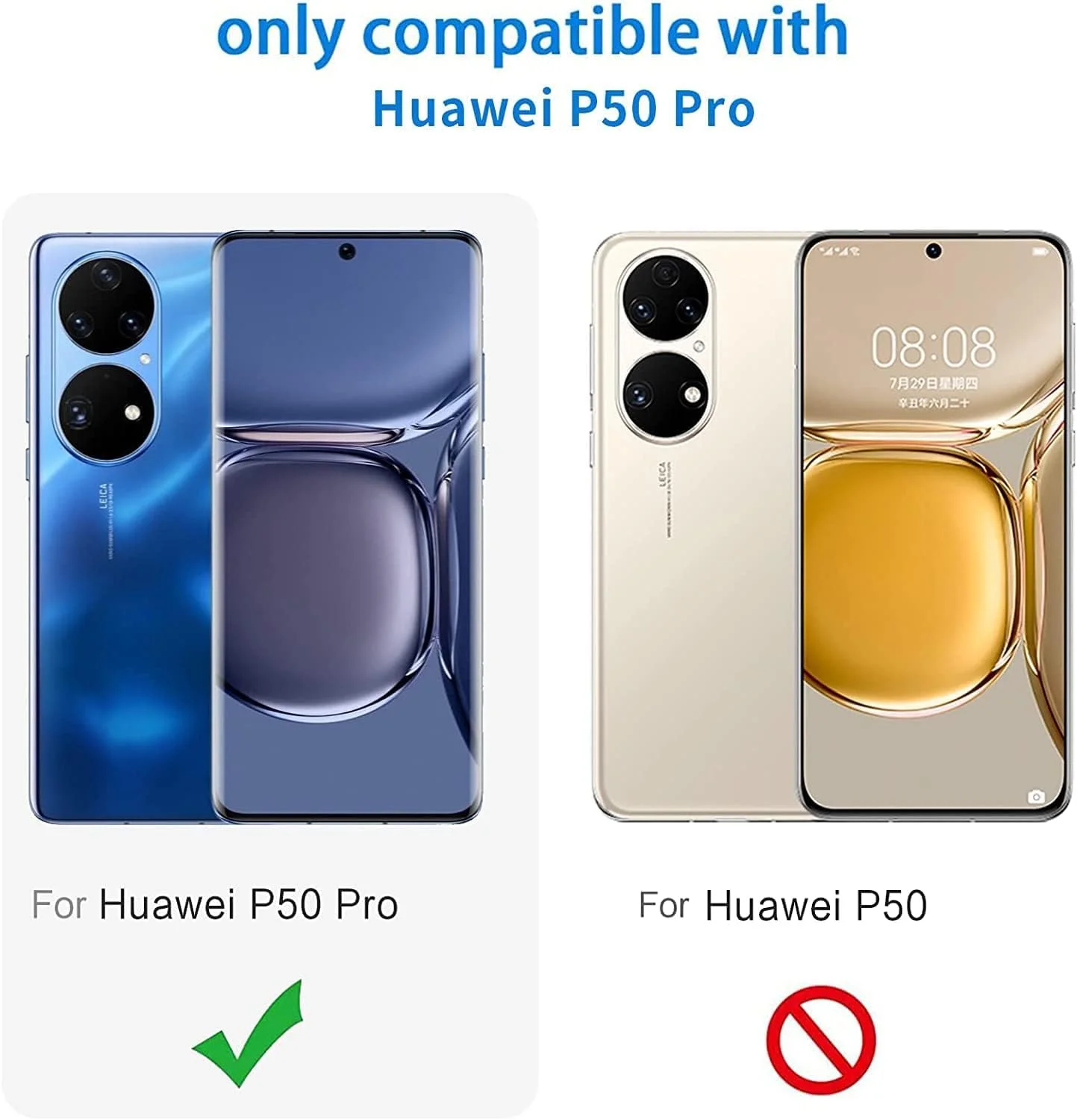 قاب محافظ گوشی هواوی P50 پرو، آبی، باریک، TPU نرم، سیلیکونی انعطاف پذیر، مات آبی، برند Emodil (آبی)