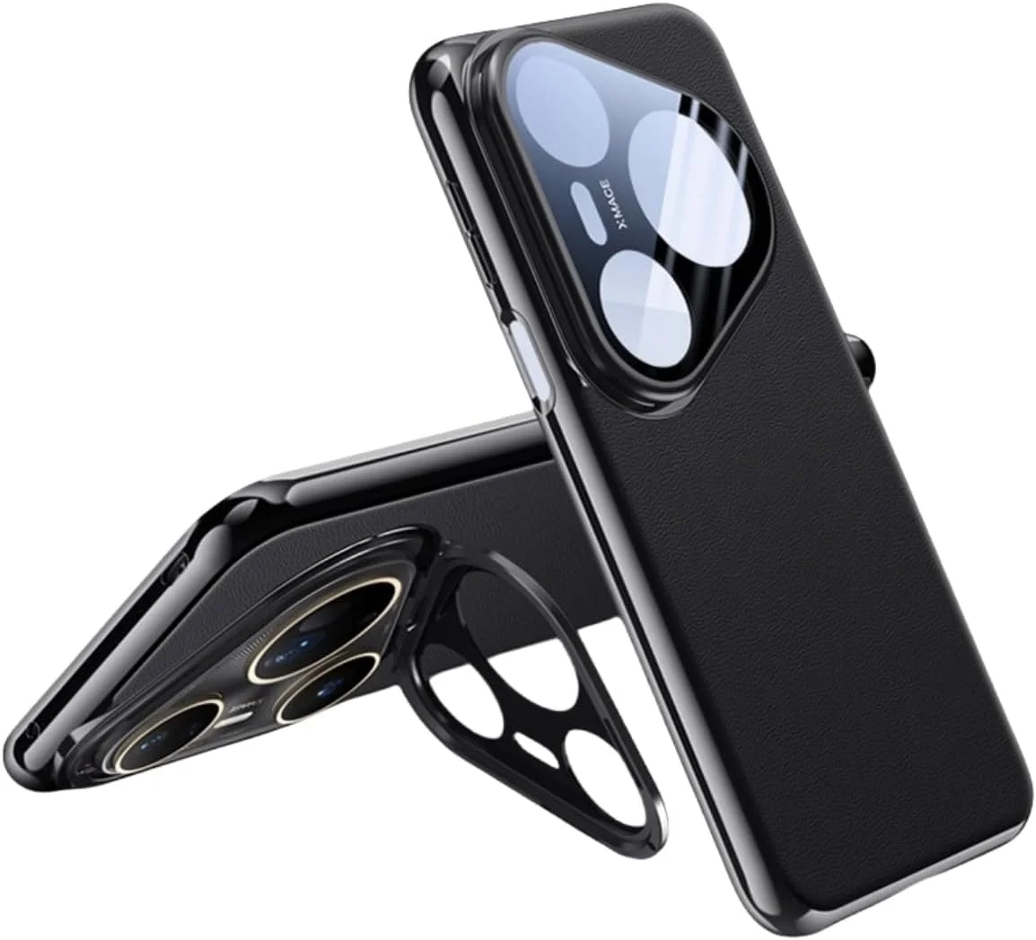 قاب چرمی Gruattreay سازگار با Huawei Pura 80 Ultra، با شیشه لنز ضد خش و پایه لنز فلزی، پوشش محافظ ضد اثر انگشت و مقاوم در برابر افتادن (مشکی) قاب چرمی Gruattreay سازگار با Huawei Pura 80 Ultra، با شیشه لنز ضد خش و پایه لنز فلزی، پوشش محافظ ضد اثر انگشت و مقاوم در برابر افتادن (مشکی)