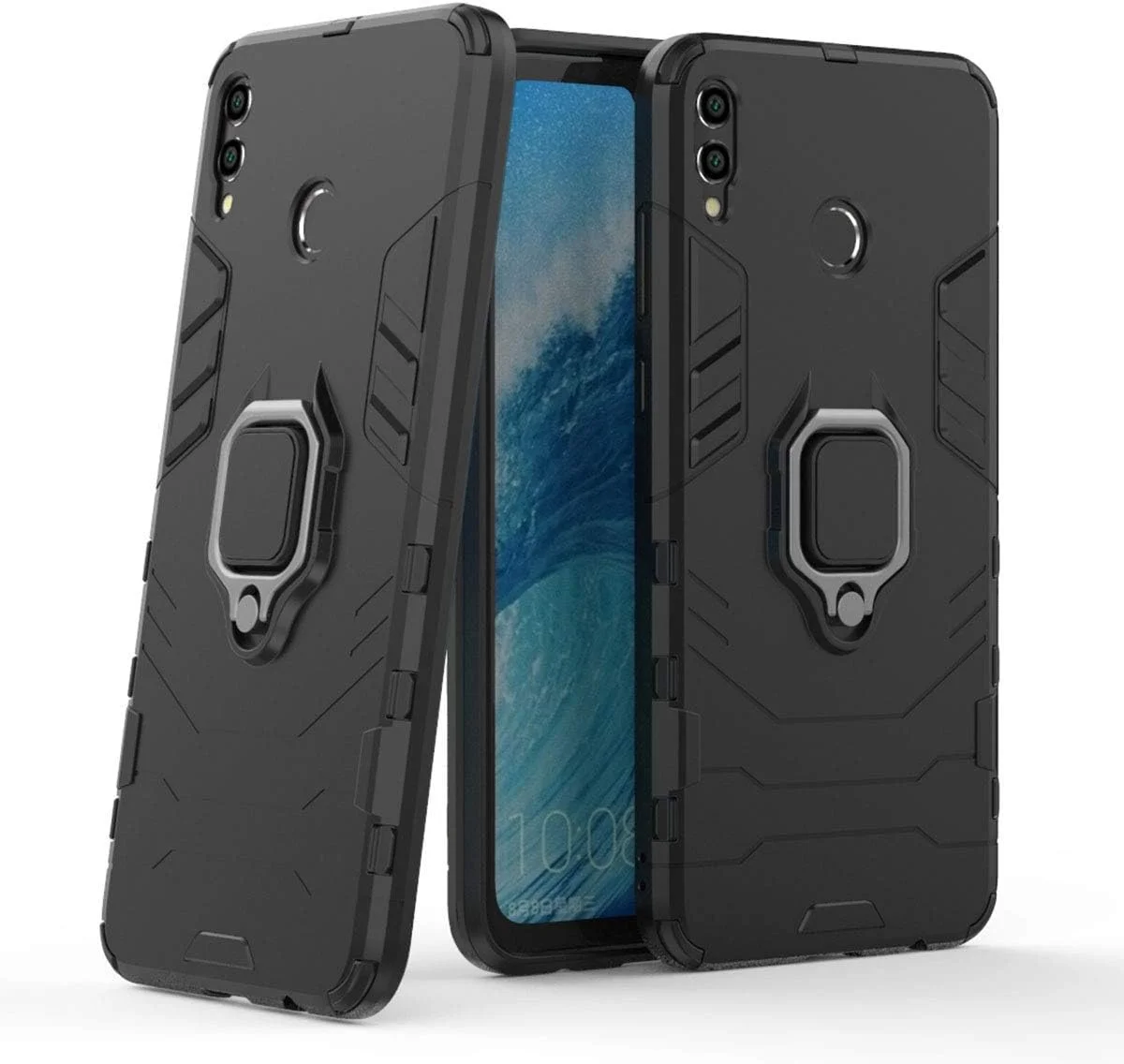 قاب محافظ گوشی مایجین سازگار با آنر 8X Max و هواوی Y Max، دارای حلقه فلزی، پایه استند، ضد ضربه، لایه دوگانه و پوشش مقاوم (مشکی) قاب محافظ گوشی مایجین سازگار با آنر 8X Max و هواوی Y Max، دارای حلقه فلزی، پایه استند، ضد ضربه، لایه دوگانه و پوشش مقاوم (مشکی)