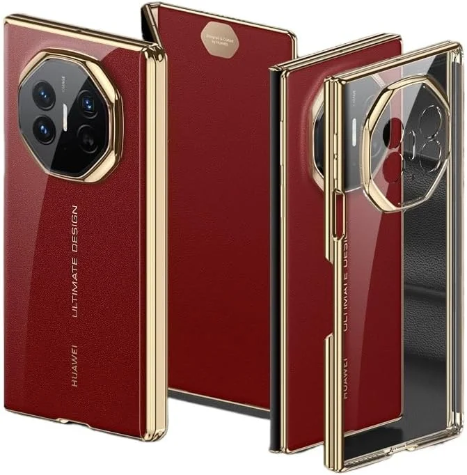 کاور محافظ شفاف گرآتری سازگار با هوآوی میت ایکس تی، کاور ضد ضربه و ضد لغزش تاشو با آهنربای قوی برای هوآوی میت ایکس تی (طلایی)