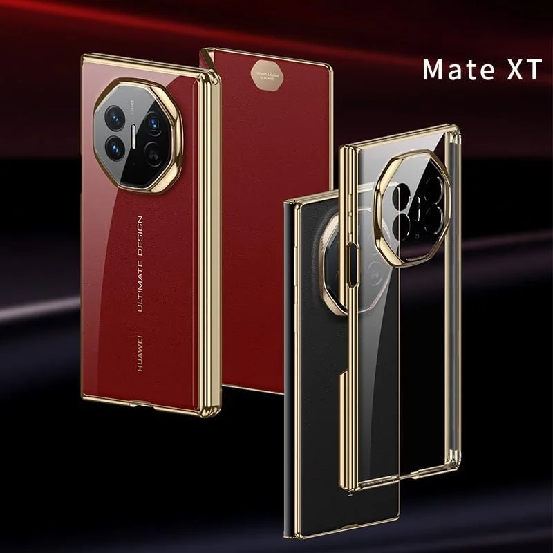 کاور محافظ شفاف گرآتری سازگار با هوآوی میت ایکس تی، کاور ضد ضربه و ضد لغزش تاشو با آهنربای قوی برای هوآوی میت ایکس تی (طلایی)