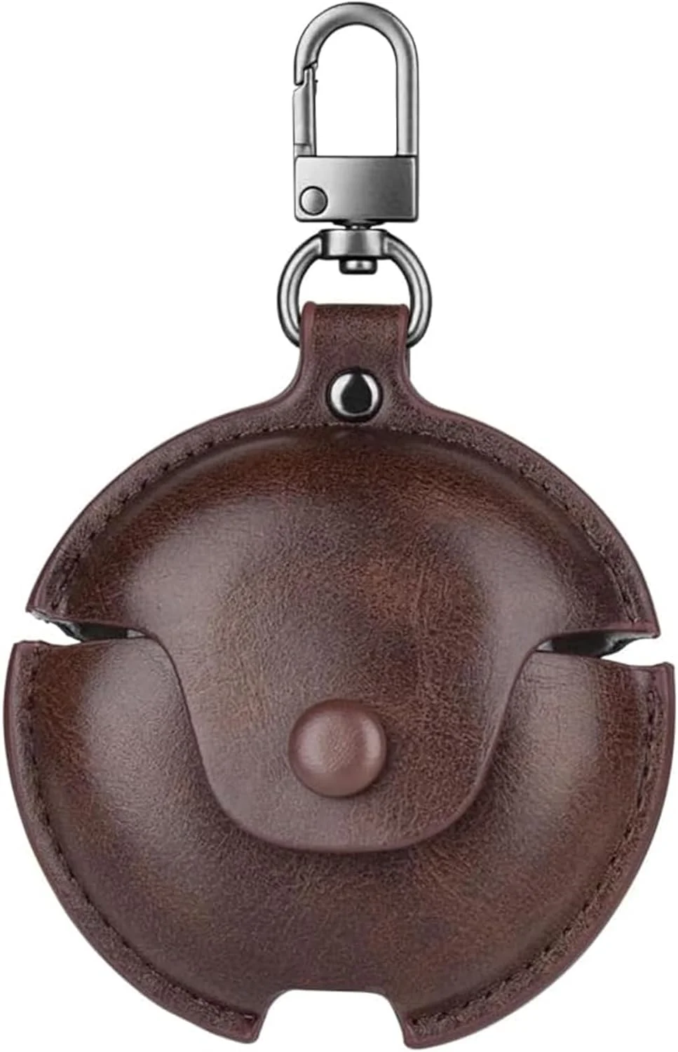 کیف چرمی باریک و شیک تجاری برای هواوی Freebuds 6i 2024 / Freebuds 5i 2022 به همراه جاکلیدی، مناسب خانم ها، آقایان و دختران (قهوه ای تیره، Huawei Freebuds 6i / Freebuds 5i)